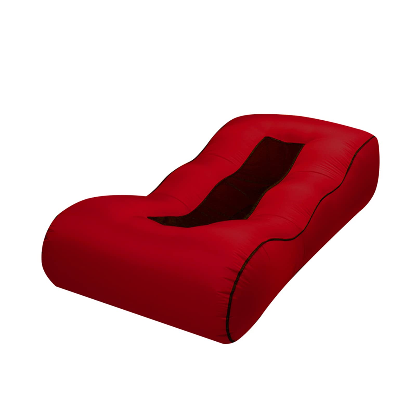 Inflatable Lounger Sofa Air Portable, Water Proof for Backyard Beach Travelling,Camping, No Air Pump Required, Collapsible, Wine Red,L(length190cm)