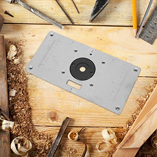 EMUKOEP Máquina Cortadora, Placa Abatible, Fresadora Electromecánica, Placa de Inserción de Mesa, Tablero para Trabajar la Madera