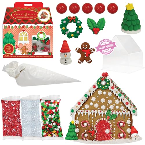 Bakery Bling Cozy Cottage Gingerbread House Kit Standard Insta-House Mold for Easy Assembly,