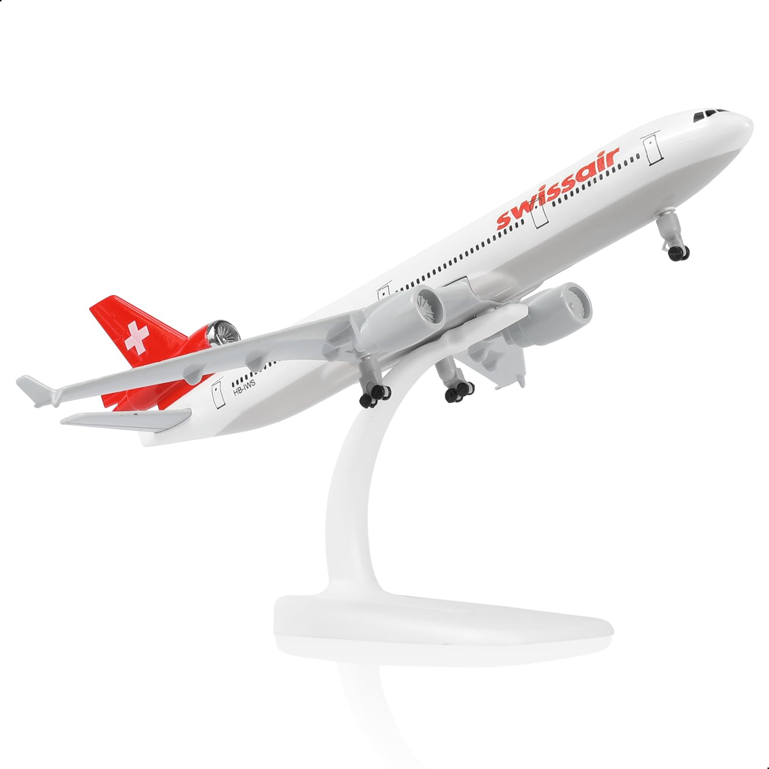 1/300 Svizzera MD-11 Modellino di aeromobili in metallo pressofuso con supporto (8,3 pollici), modello di aereo per adulti, giocattoli aerei, regali o collezioni aeronautiche