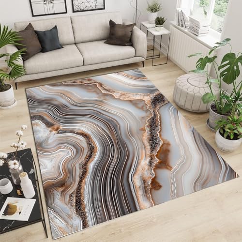 Tapis esthétique moderne du marbre salon texture haut de gamme - 2