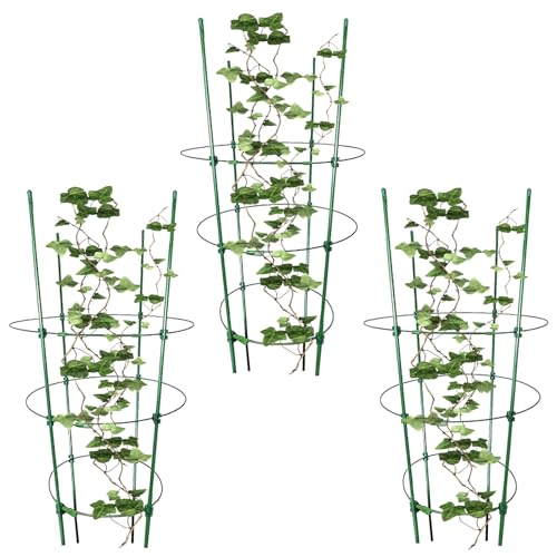 Support tomate robuste et tuteurs triples en acier durable pour potager - 2