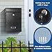 KYODOLED Key Lock Mailboxes for Outside, Locking Wall Mount Mailbox, Security Key Drop Box for Letters, Cash, Cards, Steel Mail Box for House Office School, 12.4H x 8.54L x 3.35W Inches, Black