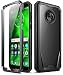 Moto G6 Case, Poetic Guardian [Scratch Resistant Back] [360 Degree Protection] Full-Body Rugged Clear Hybrid Bumper Case with Built-in-Screen Protector for Motorola Moto G6 Black