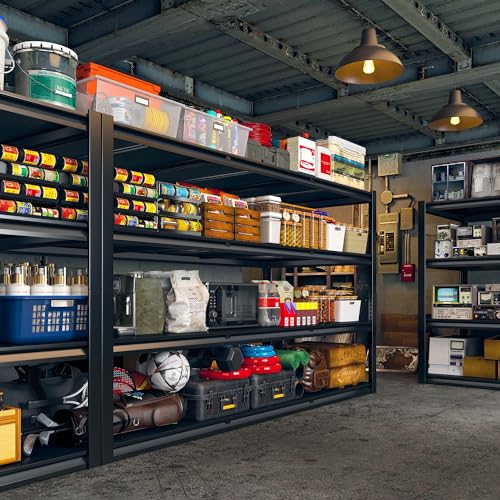 Reibii GARAGE SHELVING 2650Lbs Heavy Duty Storage Shelves, Adjustable 4 Tier Metal Shelves, Garage Storage Shelf And Industrial Shelving Utility Rack thumb #2