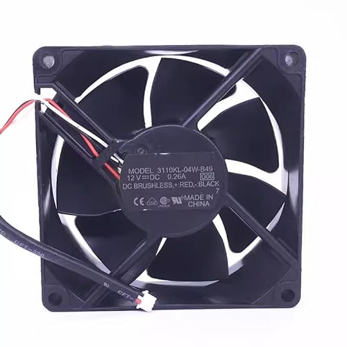 LMNCBVYA DC 12V 0.26A 3110KL-04W-B49 8025 8cm 3-Wire Inverter Fan - & Quiet Operation