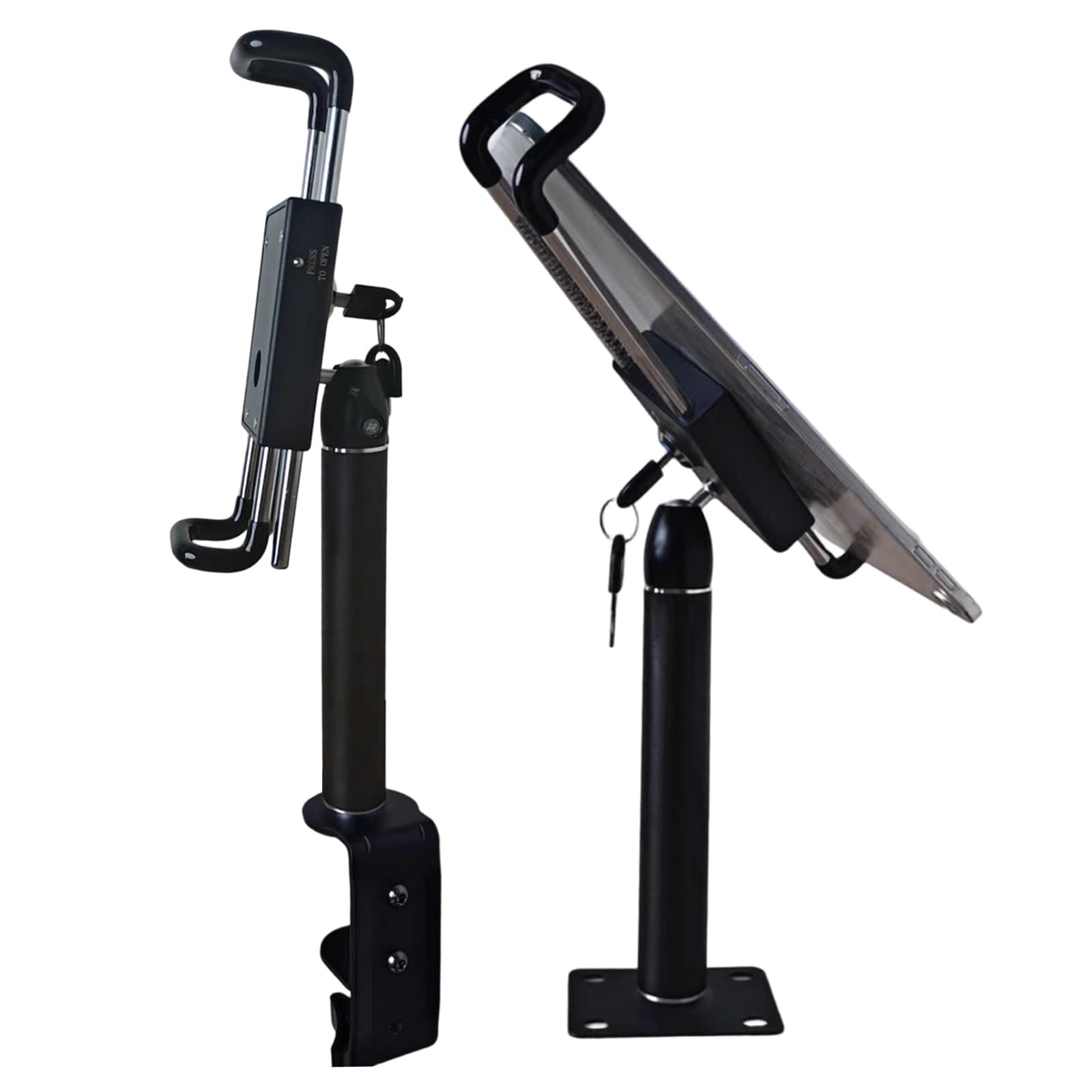 Supporto per tablet Staffa regolabile da scrivania con staffa da tavolo girevole a 360 gradi per tablet da 7-13 pollici Supporto per tablet in metallo Supporto da tavolo portatile