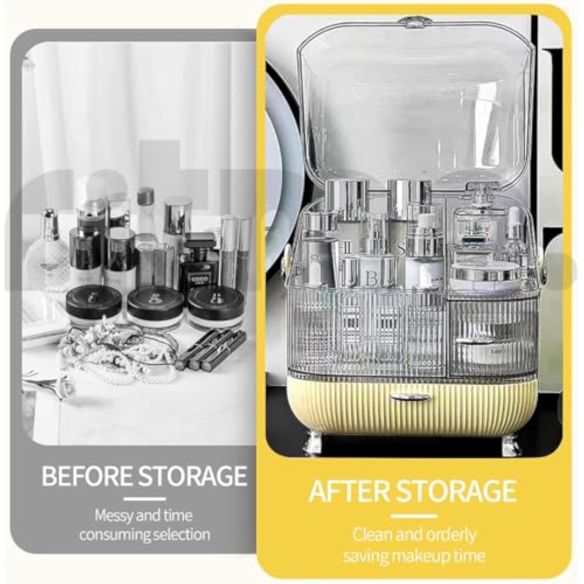 Egg Shape Makeup Organizer for Dressing Table