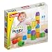 Quercetti Geokid Daisy Maxi - 21 Piece Beginning Stacking & Sorting Pegboard for Ages 1 and Up (Made in Italy)