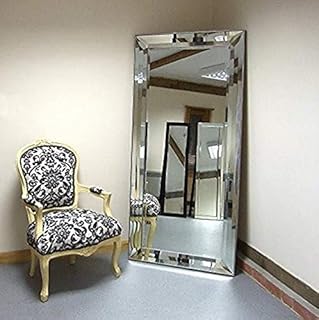 Barcelona Trading Triple Bevelled Frame Large Leaner Venetian Mirror 5ft5 x 2ft7 165cm X 78cm, Wood