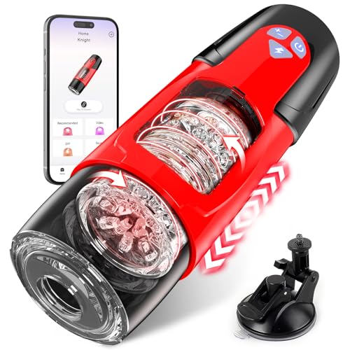 Honeyexp Elektrischer Masturbator Mann Handfrei Cup mit 7 Modi Teleskop und Rotation, Sex Spielzeug für die Männer, Masturbieren für Männer, Taschenmuschi Masturbatoren Sexmaschine Maschinen & Geräte