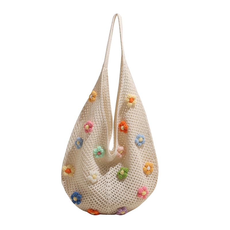 Bolso de malla para playa estilo bohemio miniatura 1