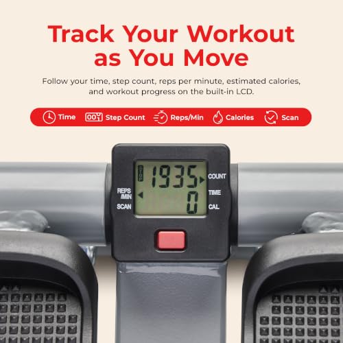Sunny Health & Fitness Mini Stair Stepper with Resistance Bands for Cardio - image 6