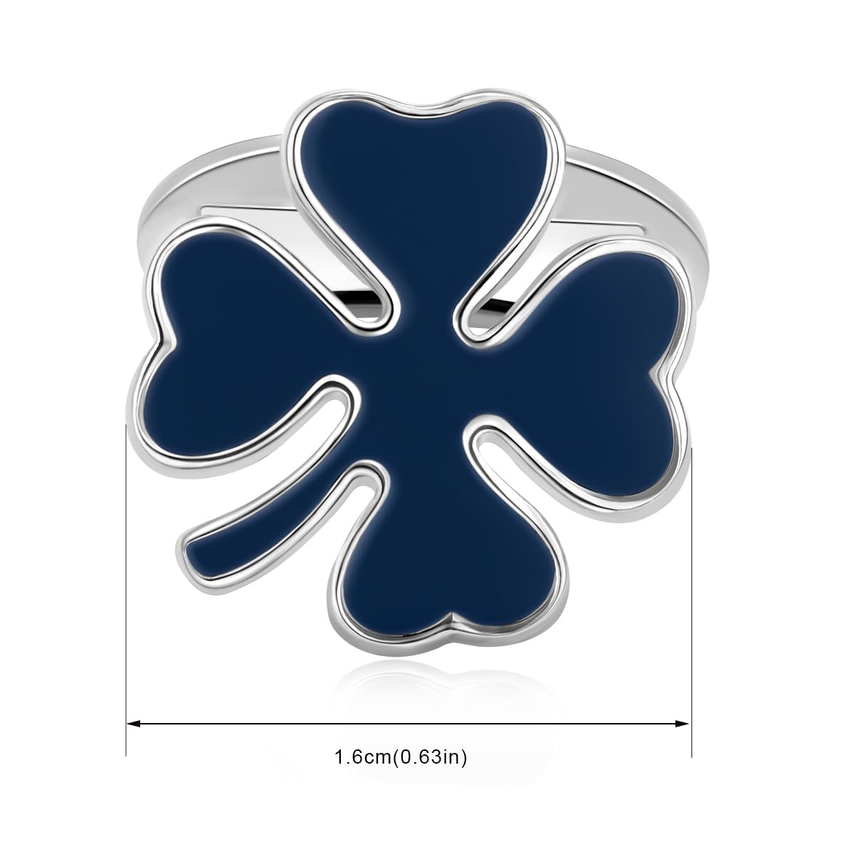HONEY BEAR Gemelli Quadrifoglio fortunato - Rame per Uomo Camicia Business Regalo di Matrimonio,Blu marino