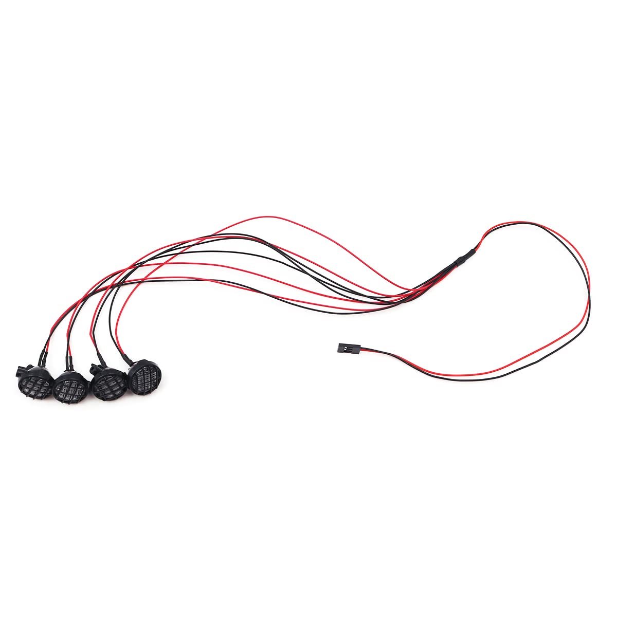WANGCL Rc Car Lights RC Crawler Round LEDs Light Bar 4LED for 1/10 Remote Control Monster Truck RC Crawler Compatible with Axial Scx10 Traxxas TRX-4 - Image 3