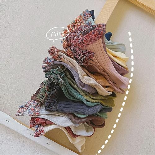 Ruffle socks 1-7Y Children Cotton Socks With Lace Girls Sock Floral Ruffle Toddlers Girls Ankle Sock 2pcs4