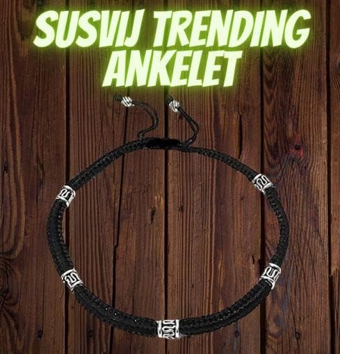Image of Handmade Pooja EvilEye Black Chain Adjustable Nazar Anklets For Women Men Girls Boys Pack Of 2 evil eye thread, nazar anklet, thread anklet, najariya women anklet