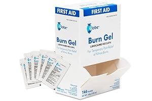 Globe First Aid Burn Gel with Aloe - 0.9g (Box of 144)