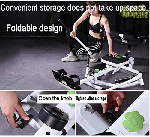 Image of Rowing Machine Multifunctional Silent Folding Hydraulic Rowing Machine 12-Speed Resistance Adjustment Cardio for Home Gym