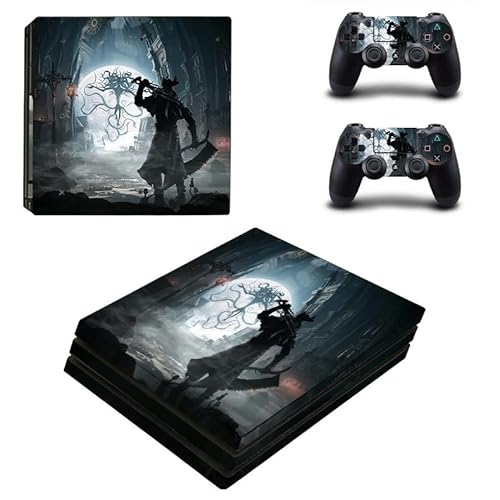 The Blood Butcher Video Game Whole Body Vinyl Skin Sticker Decal Cover for P-S4 Pro Console and 2PCS Controllers Skins