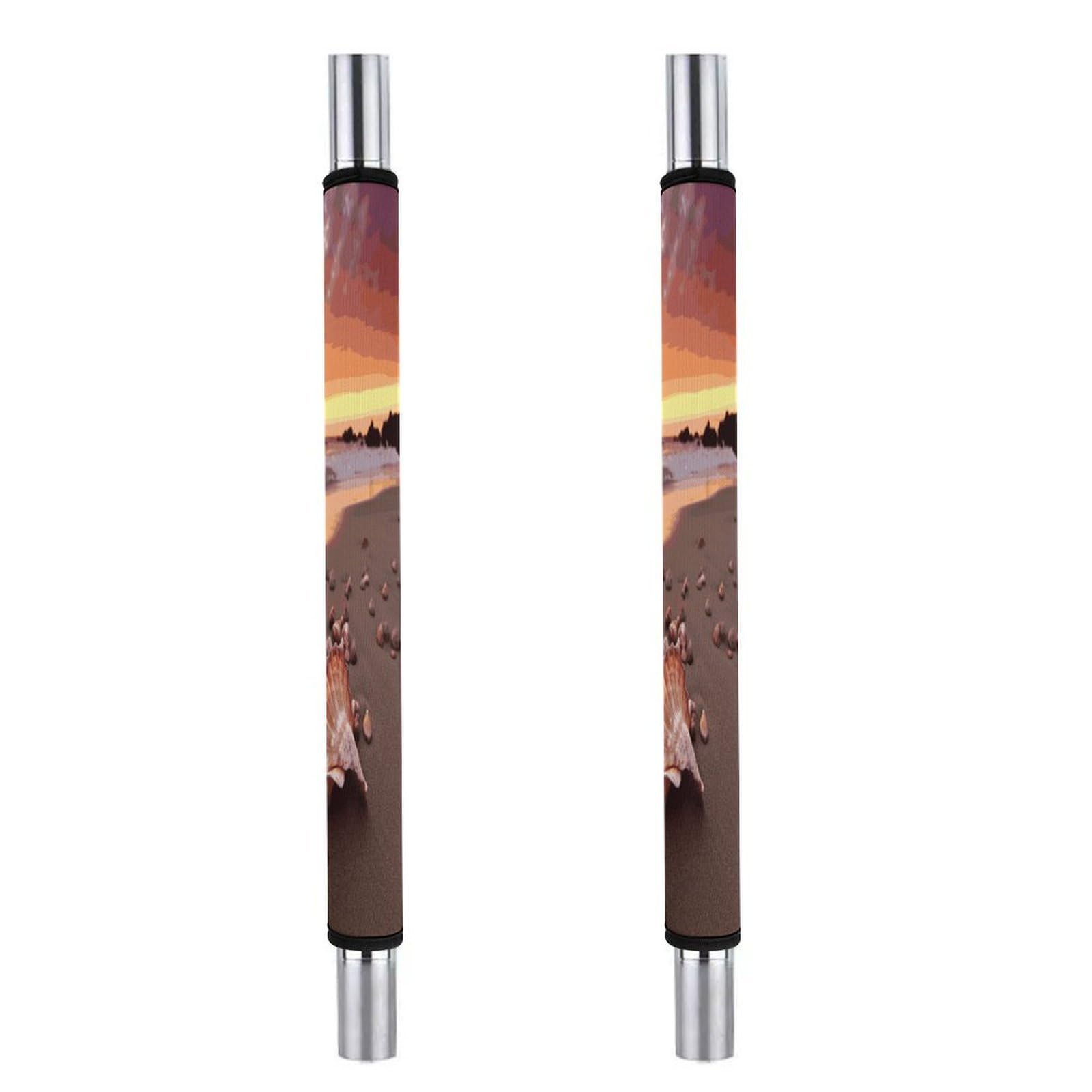 ADFGYERH Shell Beach Sunset Refrigerator Door Handle Covers 2 PCS, Refrigerator Handle Covers Non-Slip Fridge Handle Covers for Oven Microwave Dishwasher Appliance Door Sleeves