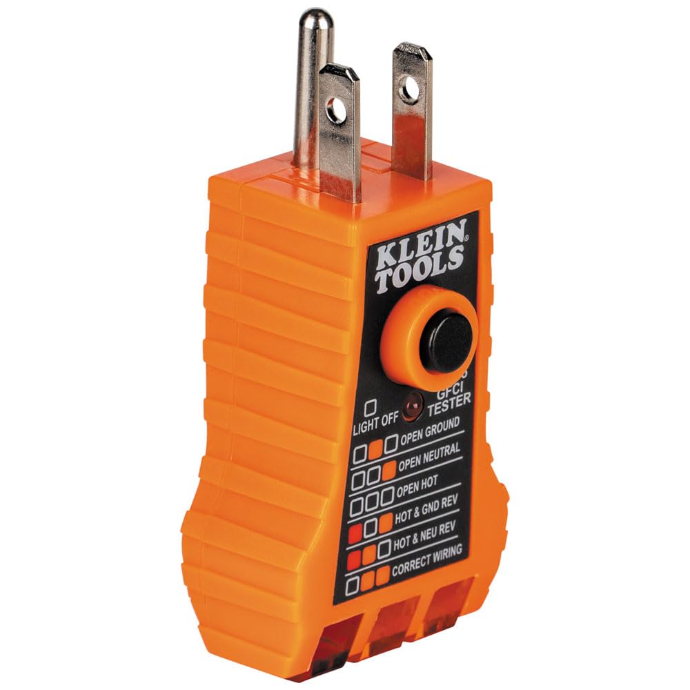 Klein Tools NCVT1PKIT Kit testeur électrique avec testeur basse tension sans contact, 50 à 1000 V AC et testeur de prise GFCI 2 pièces