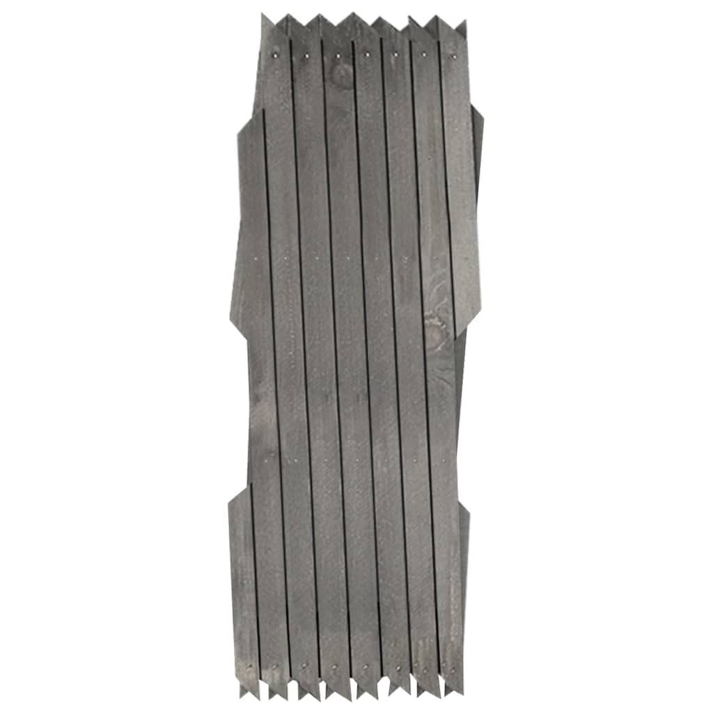 Set di 5 recinti da giardino in legno massello grigio, 180 x 30 cm, espandibili, robuste recinzioni da giardino per esterni