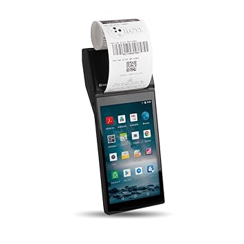 POS PDA Receipt Printer | Point Of Sale - 58mm Ticket Printer | Android 8.1, 5.5'' Touch Screen, Barcode Reader, 3G, Bluetooth and WIFI Compatible. Professional thermal ticket printer 58mm x 40mm.