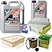Produktbild QR-PARTS 69341339 Filter Set Inspektionspaket 6 Liter Motoröl Top Tec 4200 5W-30 MANN-FILTER Innenraumfilter Luftfilter Ölfilter