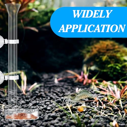 Image of CHENGU 3 Pieces Shrimp Feeding Tube and Dish Set, 10 Inch Glass Shrimp Feeder Tube and 2 Aquarium Dish Bowl Fish Tank Feeding Supplies for Fish Tank Aquarium