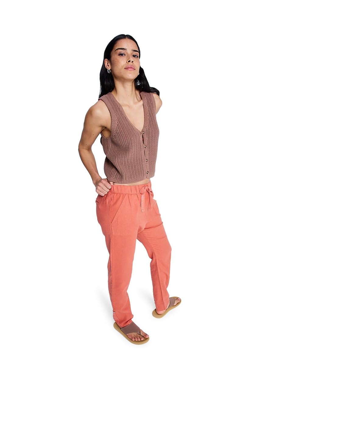 Roxy On The Seashore - Pantalón Cargo de Lino para Mujer