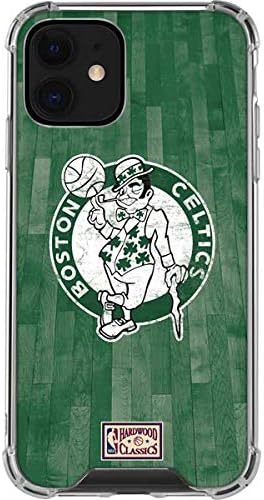 Skinit Clear Phone Case Compatible with iPhone 12 - Officially Licensed NBA Boston Celtics Hardwood Classics Design
