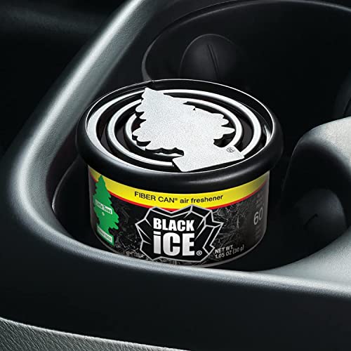 Image of Little Trees Black Ice Fiber Can Car Air Freshener, 30g