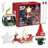 Affichage festif : les lumières LED douces et dégradées se combinent avec une musique de Noël joyeuse pour fournir une façon amusante d'améliorer votre décoration de vacances grâce à des effets lumineux et sonores synchronisés