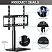 FITUEYES Universal TV Stand/Base Tabletop TV Stand with Wall Mount for 32 to 65 inch Flat Screen 3 Level Height Adjustable, Heavy Duty Tempered Glass Base, Holds up to 110lbs Screens TT107001GB