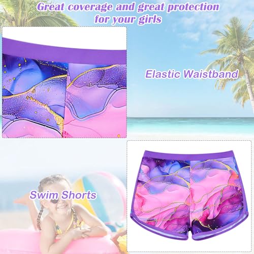 Image of TUONROAD Girls 2 Pieces Rash Guard Swimsuit Long Sleeve Tankini for 4-10 Years