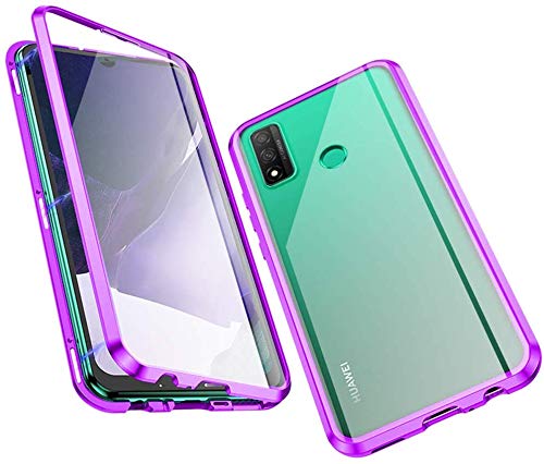 CCENJOY Coque pour Huawei P Smart 2020 Adsorption Magnétique Tech étui Antichoc Aimant Fort Cadre Aluminium Protection 360 Degrés Métal Flip Cover Inclus Cover