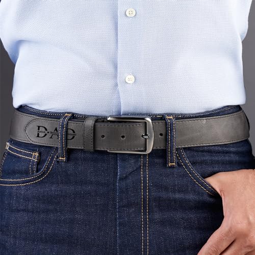 Awesometik Everyday Casual Jean Belts. 100% European Full Grain Real Leather, Classic Mens Belts Leather2