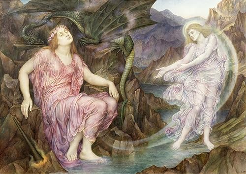 Prints toile peinture murale Evelyn De Morgan poster abstrait décoration salon 60x90cm