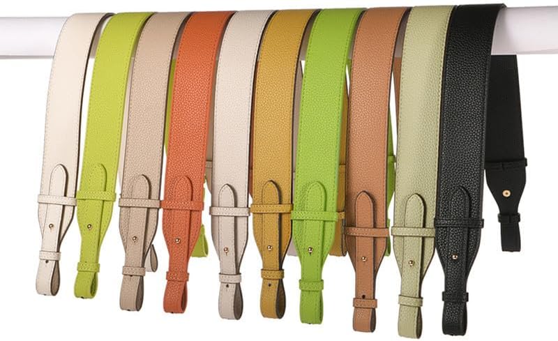 Purse Straps Replacement Straps for Handbags Leather Purse Strap Leather Purse Handles Bag Strap Gold Nail Turtledove Grey