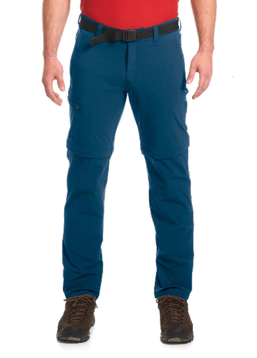Maier Sports Tajo, męskie spodnie turystyczne, wodoodporne spodnie outdoorowe do trekkingu i wędrówek, praktyczna funkcja T-Zipp-Off, bez PFC, mSTRETCH Pro 4 i Dryprotec, niebieskie, 30 (W46/47/L32)