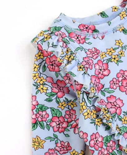 RuffleButts Baby/Toddler Girls Princess Seam Ruffle Rash Guard 2-Piece UPF50+ Sun Protected Swimsuit4