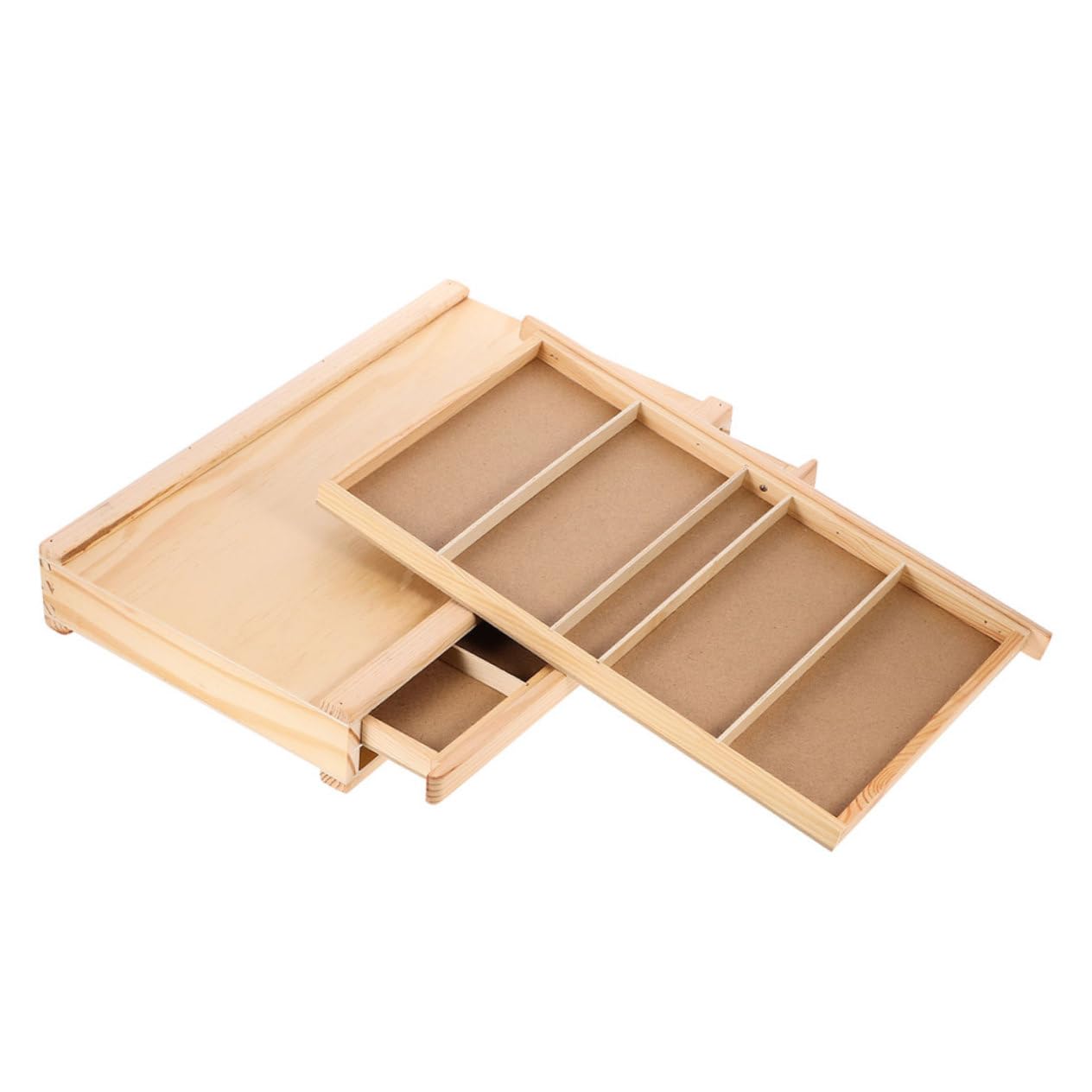 Boîte de Rangement pour Matériel D’art en Bois, Portable, à Tiroirs