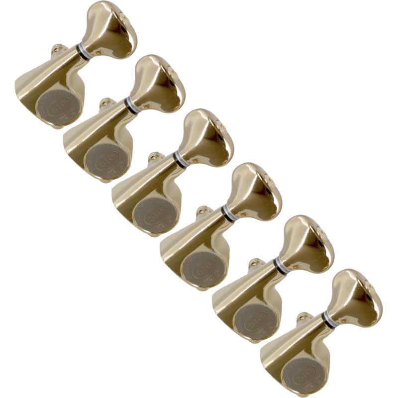 Tuners - Gotoh, SGS510Z MG, Mini 510 Locking, 6-in-a-line, Color: Gold