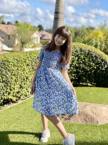Arshiner Girls Casual Summer Floral Sleeveless Sundress Holiday Cami Dress2
