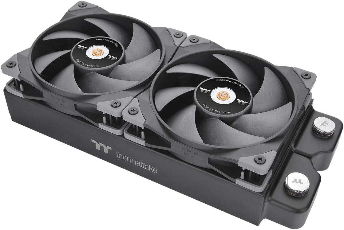 Thermaltake SWAFAN GT12 PC Cooling Fan, 3 Types of Detachable Fan Blades, High Pressure/High Air Flow/Reversed (Single Fan Pack) CL-F155-PL12BL-A