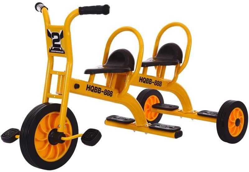 W KIDS Kids Tricycle for Preschool Playground, Daycare Toddler Trike, Children Double Seat Bikes with Passenger Seat, Outdoor Playground Equipment, Toddler Tricycles for Riders Ages 3+
