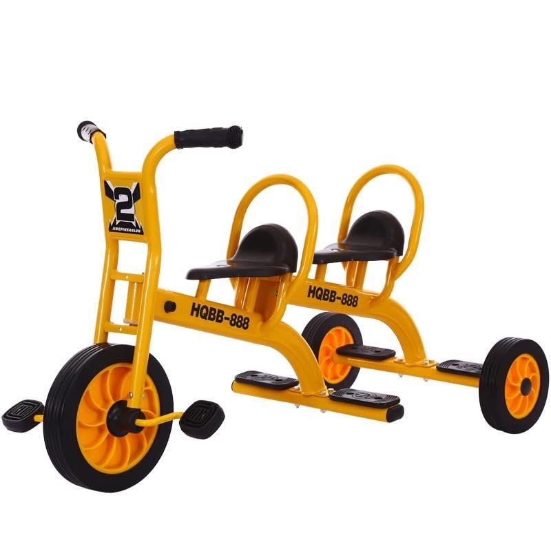 W KIDS Kids Tricycle for Preschool Playground, Daycare Toddler Trike, Children Double Seat Bikes with Passenger Seat, Outdoor Playground Equipment, Toddler Tricycles for Riders Ages 3+