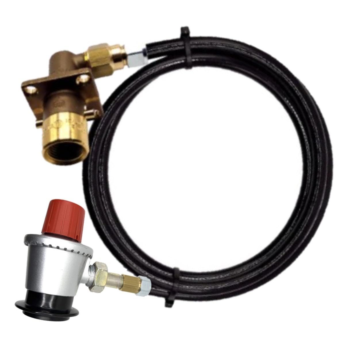 Kit adaptador de repuesto para cilindro de gas LPG – Manguera de alta presión de 3 m Faro de 8 mm, conector de clip jumbo de 35 mm, punto de llenado de bayoneta del Reino Unido con
