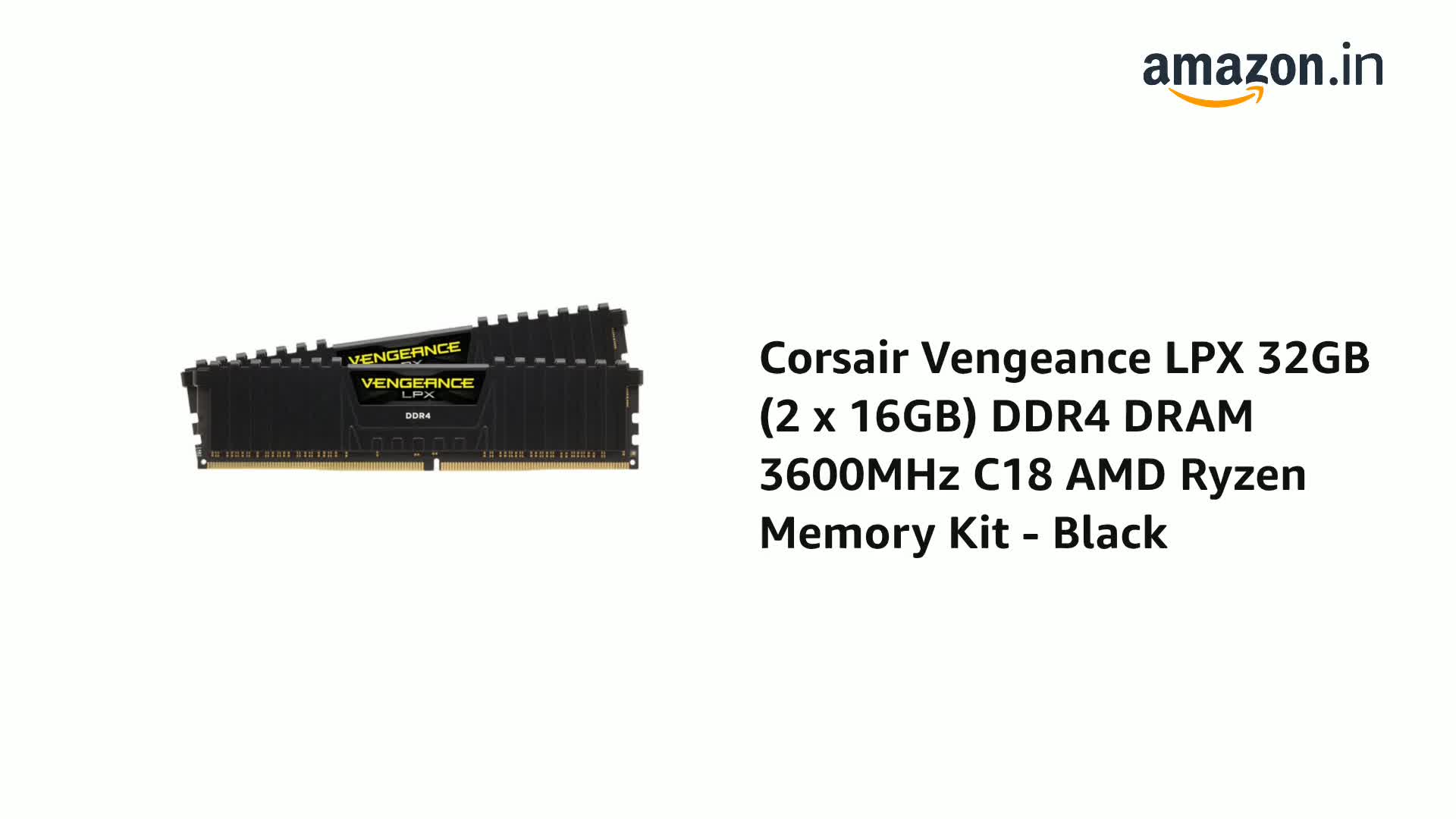 Amazon.in: Buy Corsair Vengeance LPX 32GB (2 x 16GB) DDR4 DRAM